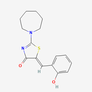 molecular formula C16H18N2O2S B5575958 2-(1-azepanyl)-5-(2-hydroxybenzylidene)-1,3-thiazol-4(5H)-one 