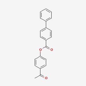 molecular formula C21H16O3 B5575984 4-ACETYLPHENYL [1,1'-BIPHENYL]-4-CARBOXYLATE 