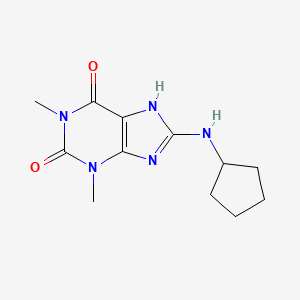 8-(cyclopentylamino)-1,3-dimethyl-3,7-dihydro-1H-purine-2,6-dione