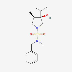 molecular formula C16H26N2O3S B5576102 (3R*,4R*)-N-benzyl-3-hydroxy-3-isopropyl-N,4-dimethyl-1-pyrrolidinesulfonamide 