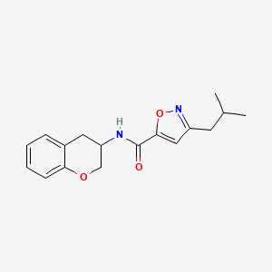 molecular formula C17H20N2O3 B5576119 N-(3,4-dihydro-2H-chromen-3-yl)-3-isobutyl-5-isoxazolecarboxamide 