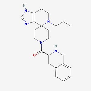 5-propyl-1'-[(3R)-1,2,3,4-tetrahydro-3-isoquinolinylcarbonyl]-1,5,6,7-tetrahydrospiro[imidazo[4,5-c]pyridine-4,4'-piperidine] dihydrochloride