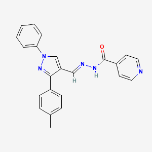 N-[(E)-[3-(4-methylphenyl)-1-phenylpyrazol-4-yl]methylideneamino]pyridine-4-carboxamide