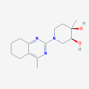 molecular formula C15H23N3O2 B5576153 (3S,4R)-4-methyl-1-(4-methyl-5,6,7,8-tetrahydroquinazolin-2-yl)piperidine-3,4-diol 