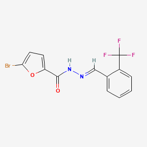 molecular formula C13H8BrF3N2O2 B5576162 5-bromo-N'-{(E)-[2-(trifluoromethyl)phenyl]methylidene}furan-2-carbohydrazide 