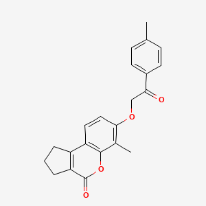 6-METHYL-7-[2-(4-METHYLPHENYL)-2-OXOETHOXY]-1H,2H,3H,4H-CYCLOPENTA[C]CHROMEN-4-ONE