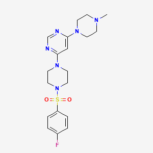 4-{4-[(4-fluorophenyl)sulfonyl]-1-piperazinyl}-6-(4-methyl-1-piperazinyl)pyrimidine