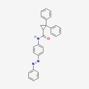 2,2-diphenyl-N-[4-(phenyldiazenyl)phenyl]cyclopropanecarboxamide