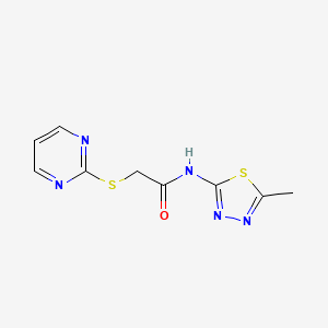 N-(5-methyl-1,3,4-thiadiazol-2-yl)-2-(2-pyrimidinylthio)acetamide