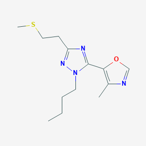 1-butyl-5-(4-methyl-1,3-oxazol-5-yl)-3-[2-(methylthio)ethyl]-1H-1,2,4-triazole