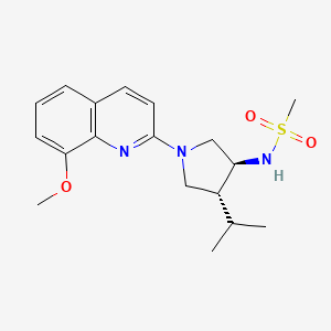 N-[(3S*,4R*)-4-isopropyl-1-(8-methoxy-2-quinolinyl)-3-pyrrolidinyl]methanesulfonamide