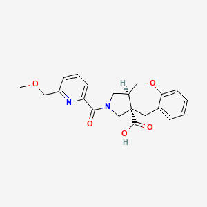 (3aS,10aS)-2-[6-(methoxymethyl)pyridine-2-carbonyl]-3,3a,4,10-tetrahydro-1H-[1]benzoxepino[3,4-c]pyrrole-10a-carboxylic acid