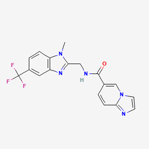 N-{[1-methyl-5-(trifluoromethyl)-1H-benzimidazol-2-yl]methyl}imidazo[1,2-a]pyridine-6-carboxamide