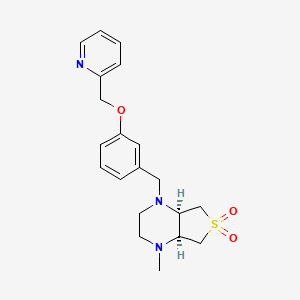 (4aR,7aS)-1-methyl-4-[[3-(pyridin-2-ylmethoxy)phenyl]methyl]-2,3,4a,5,7,7a-hexahydrothieno[3,4-b]pyrazine 6,6-dioxide