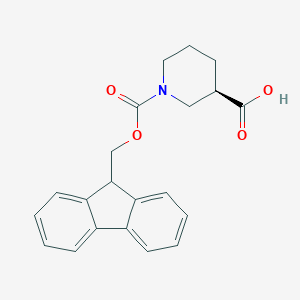 molecular formula C21H21NO4 B557636 (r)-1-Fmoc-哌啶-3-羧酸 CAS No. 193693-67-3