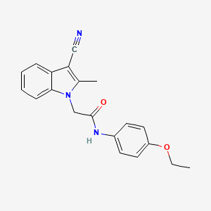 2-(3-cyano-2-methyl-1H-indol-1-yl)-N-(4-ethoxyphenyl)acetamide