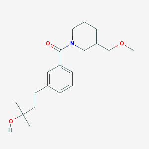 4-(3-{[3-(methoxymethyl)-1-piperidinyl]carbonyl}phenyl)-2-methyl-2-butanol