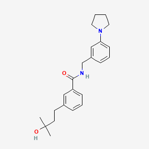 molecular formula C23H30N2O2 B5576440 3-(3-hydroxy-3-methylbutyl)-N-[3-(1-pyrrolidinyl)benzyl]benzamide 