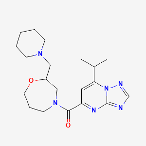 7-isopropyl-5-{[2-(1-piperidinylmethyl)-1,4-oxazepan-4-yl]carbonyl}[1,2,4]triazolo[1,5-a]pyrimidine