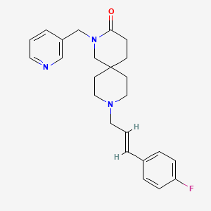 9-[(2E)-3-(4-fluorophenyl)prop-2-en-1-yl]-2-(pyridin-3-ylmethyl)-2,9-diazaspiro[5.5]undecan-3-one