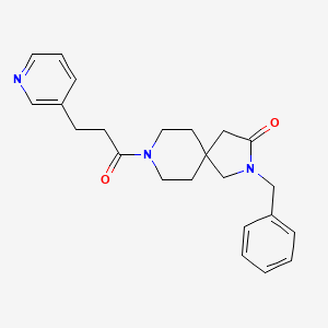 2-benzyl-8-[3-(3-pyridinyl)propanoyl]-2,8-diazaspiro[4.5]decan-3-one