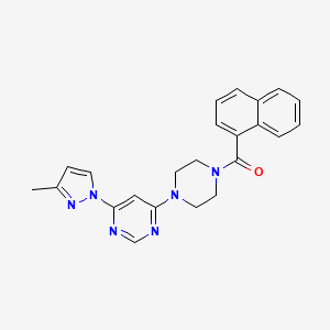 4-(3-methyl-1H-pyrazol-1-yl)-6-[4-(1-naphthoyl)-1-piperazinyl]pyrimidine