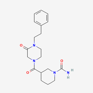 3-{[3-oxo-4-(2-phenylethyl)-1-piperazinyl]carbonyl}-1-piperidinecarboxamide