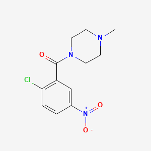 molecular formula C12H14ClN3O3 B5576472 1-(2-chloro-5-nitrobenzoyl)-4-methylpiperazine 