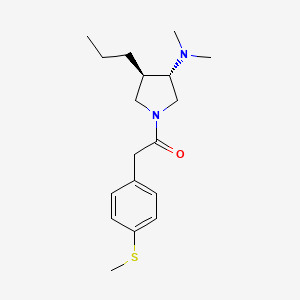 (3S*,4R*)-N,N-dimethyl-1-{[4-(methylthio)phenyl]acetyl}-4-propyl-3-pyrrolidinamine