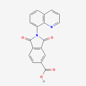 molecular formula C18H10N2O4 B5576484 1,3-dioxo-2-(8-quinolinyl)-5-isoindolinecarboxylic acid 