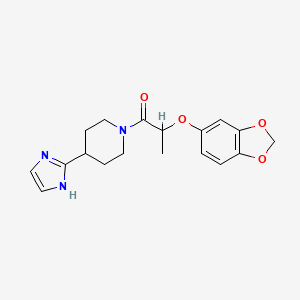 1-[2-(1,3-benzodioxol-5-yloxy)propanoyl]-4-(1H-imidazol-2-yl)piperidine