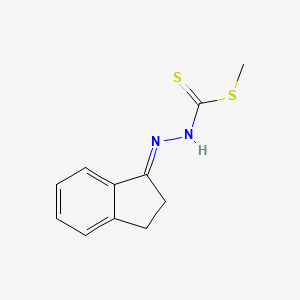 molecular formula C11H12N2S2 B5576500 methyl 2-(2,3-dihydro-1H-inden-1-ylidene)hydrazinecarbodithioate 