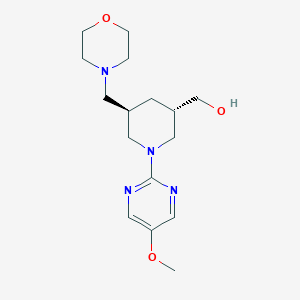 molecular formula C16H26N4O3 B5576549 [(3S*,5R*)-1-(5-methoxy-2-pyrimidinyl)-5-(4-morpholinylmethyl)-3-piperidinyl]methanol 