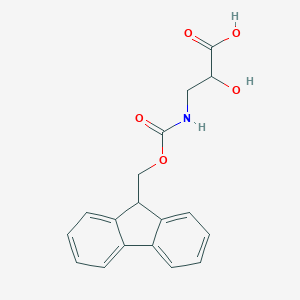 molecular formula C18H17NO5 B557657 3-((((9H-芴-9-基)甲氧羰基)氨基)-2-羟基丙酸 CAS No. 161125-36-6