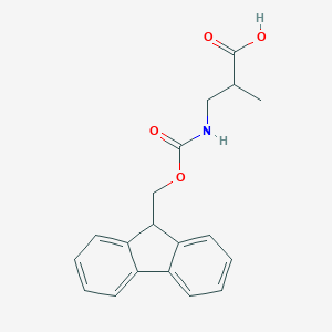 molecular formula C19H19NO4 B557661 3-((((9H-芴-9-基)甲氧羰基)氨基)-2-甲基丙酸 CAS No. 186320-19-4