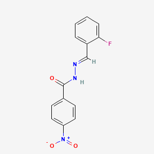 N'-[(E)-(2-fluorophenyl)methylidene]-4-nitrobenzohydrazide