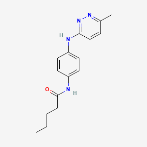 N-{4-[(6-methyl-3-pyridazinyl)amino]phenyl}pentanamide