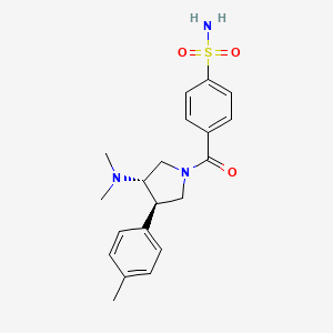 4-{[(3S*,4R*)-3-(dimethylamino)-4-(4-methylphenyl)-1-pyrrolidinyl]carbonyl}benzenesulfonamide