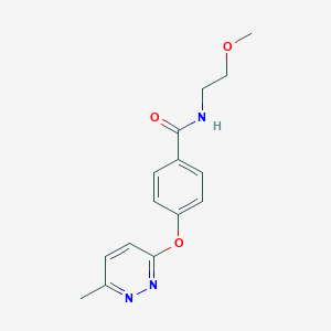 N-(2-methoxyethyl)-4-[(6-methyl-3-pyridazinyl)oxy]benzamide