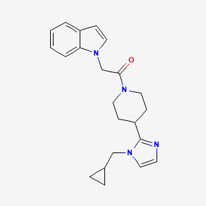 1-(2-{4-[1-(cyclopropylmethyl)-1H-imidazol-2-yl]-1-piperidinyl}-2-oxoethyl)-1H-indole