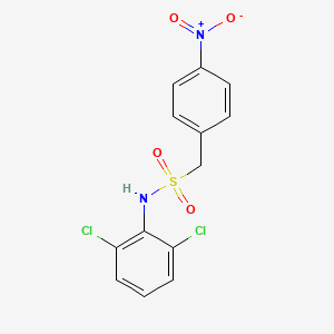 molecular formula C13H10Cl2N2O4S B5576798 N-(2,6-二氯苯基)-1-(4-硝基苯基)甲磺酰胺 