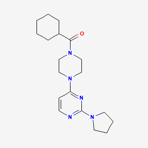 4-[4-(cyclohexylcarbonyl)-1-piperazinyl]-2-(1-pyrrolidinyl)pyrimidine