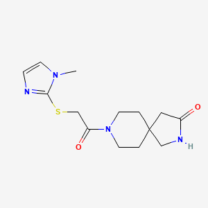 8-{[(1-methyl-1H-imidazol-2-yl)thio]acetyl}-2,8-diazaspiro[4.5]decan-3-one