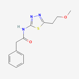 B5576969 N-[5-(2-methoxyethyl)-1,3,4-thiadiazol-2-yl]-2-phenylacetamide CAS No. 5551-57-5