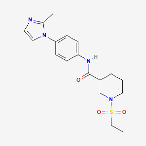 1-(ethylsulfonyl)-N-[4-(2-methyl-1H-imidazol-1-yl)phenyl]piperidine-3-carboxamide