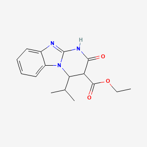 ethyl 4-isopropyl-2-oxo-1,2,3,4-tetrahydropyrimido[1,2-a]benzimidazole-3-carboxylate