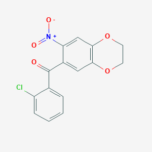 (2-chlorophenyl)(7-nitro-2,3-dihydro-1,4-benzodioxin-6-yl)methanone