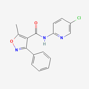 N-(5-chloro-2-pyridinyl)-5-methyl-3-phenyl-4-isoxazolecarboxamide