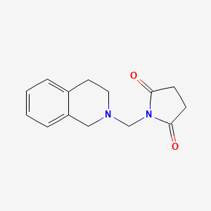 molecular formula C14H16N2O2 B5577066 1-(3,4-二氢-2(1H)-异喹啉甲基)-2,5-吡咯烷二酮 CAS No. 83095-06-1