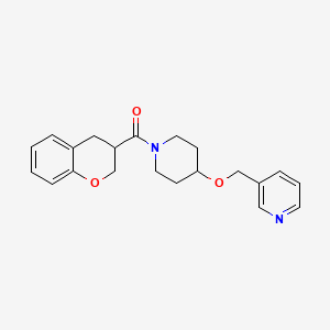 molecular formula C21H24N2O3 B5577082 3-({[1-(3,4-dihydro-2H-chromen-3-ylcarbonyl)piperidin-4-yl]oxy}methyl)pyridine 